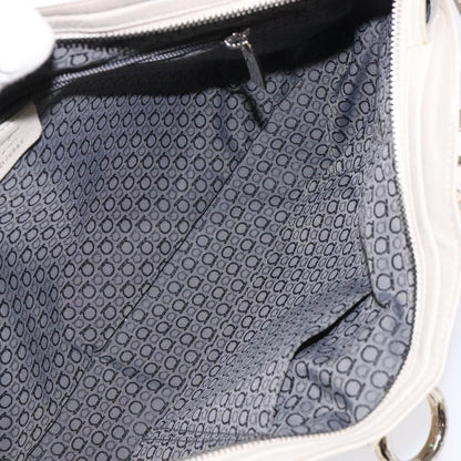 Salvatore Ferragamo Gancini handbag Leather, WHITE, LEATHER, Handbag