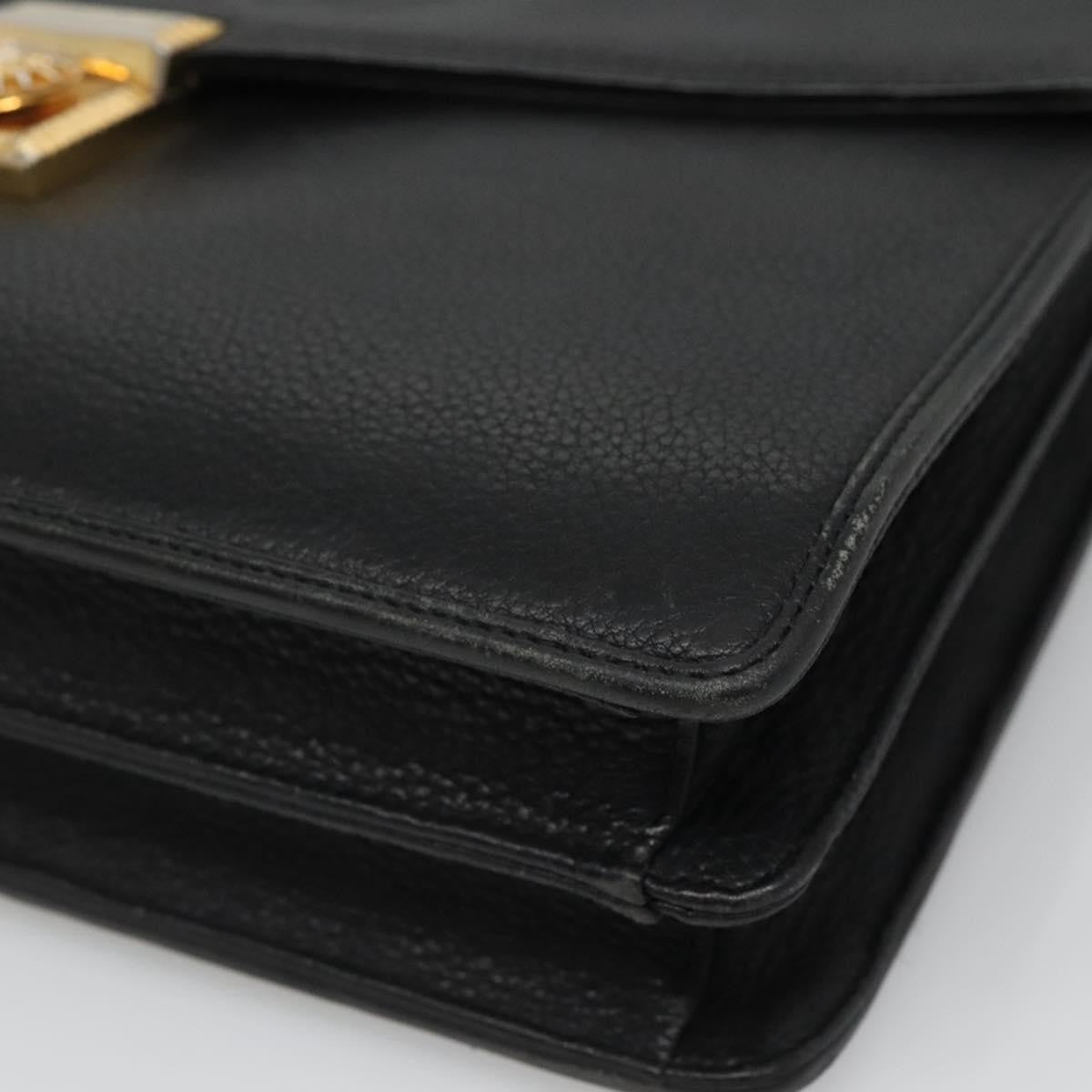 Versace Vintage Sun handbag Leather, BLACK, LEATHER, Handbag
