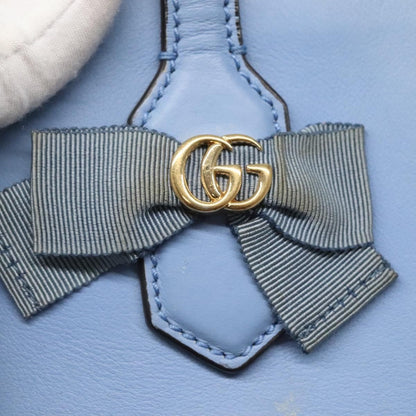 Gucci GG Ribbon Tote Leather, BLUE, LEATHER, Shoulder bag