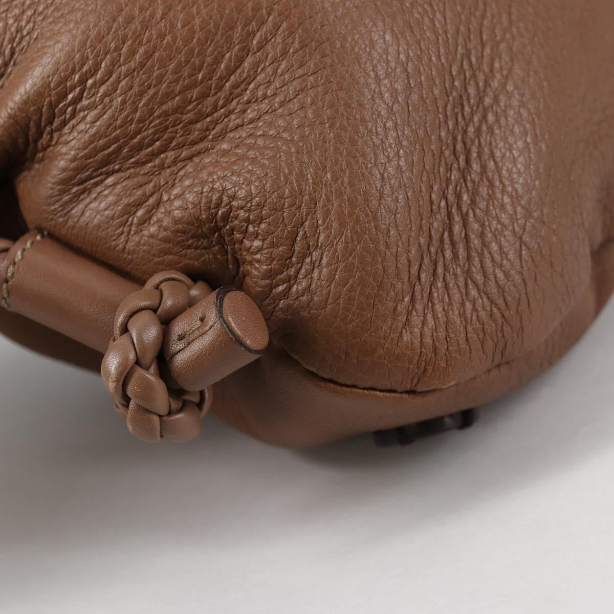 Gucci Braided Strap Zip Messenger Leather, BROWN, LEATHER, Shoulder bag