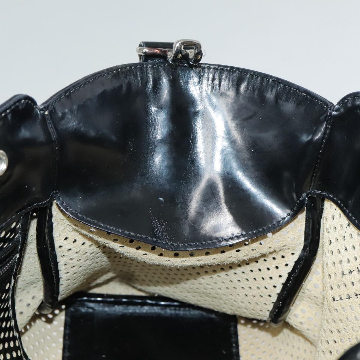 Fendi Bag Du Jour Perforated Leather, BLACK, LEATHER, Handbag