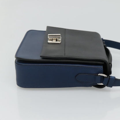 Prada Turnlock Crossbody Bag City Calf, BLACK, LEATHER, Shoulder bag
