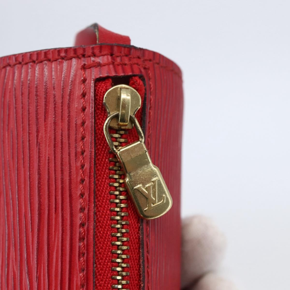 Louis Vuitton Soufflot Pochette Epi Leather, RED, LEATHER, Clutche & pouche