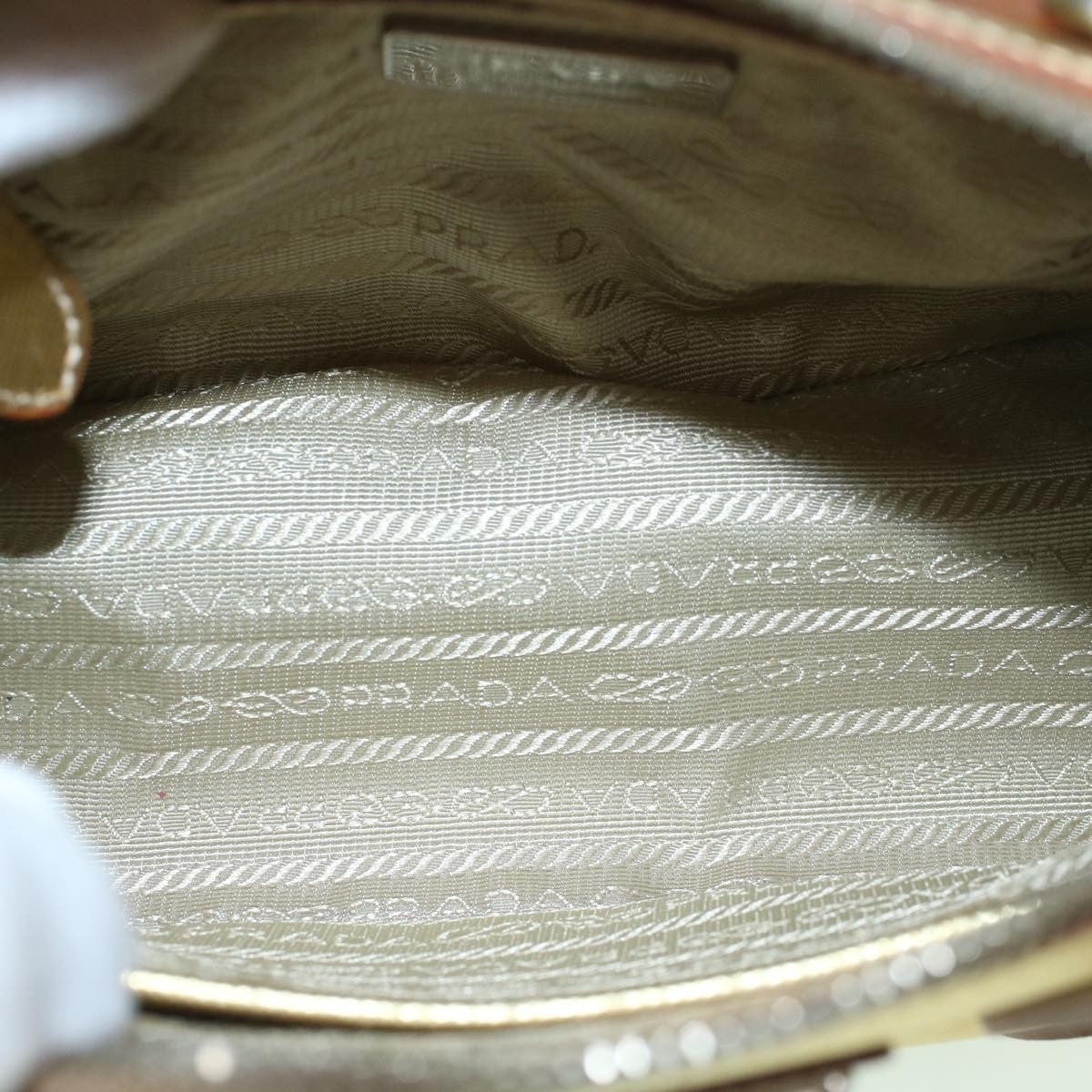 Prada Promenade Bag Saffiano Leather, GOLD, LEATHER, Handbag