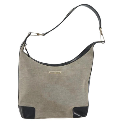 Gucci Vintage Hobo Canvas, GRAY, CANVAS, Shoulder bag