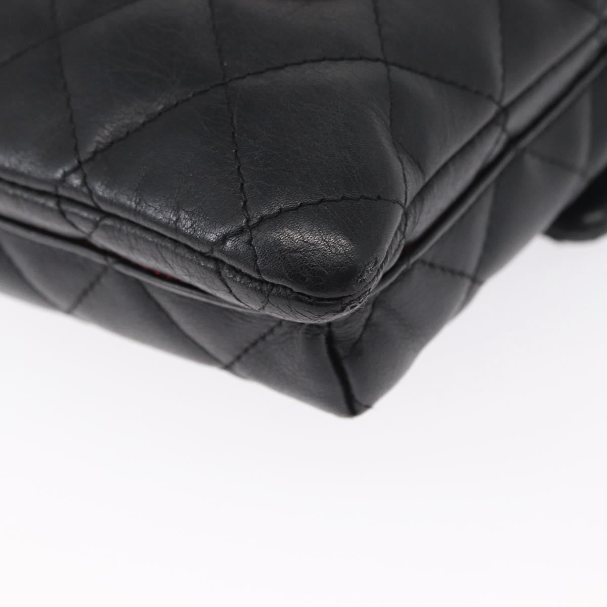 Chanel Cambon Flap Crossbody Bag Quilted Lambskin, SILVER, LEATHER, Shoulder bag