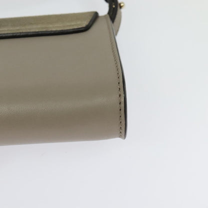 Chloe Faye Shoulder Bag Leather and Suede, Beige, Leather, Shoulder Bag