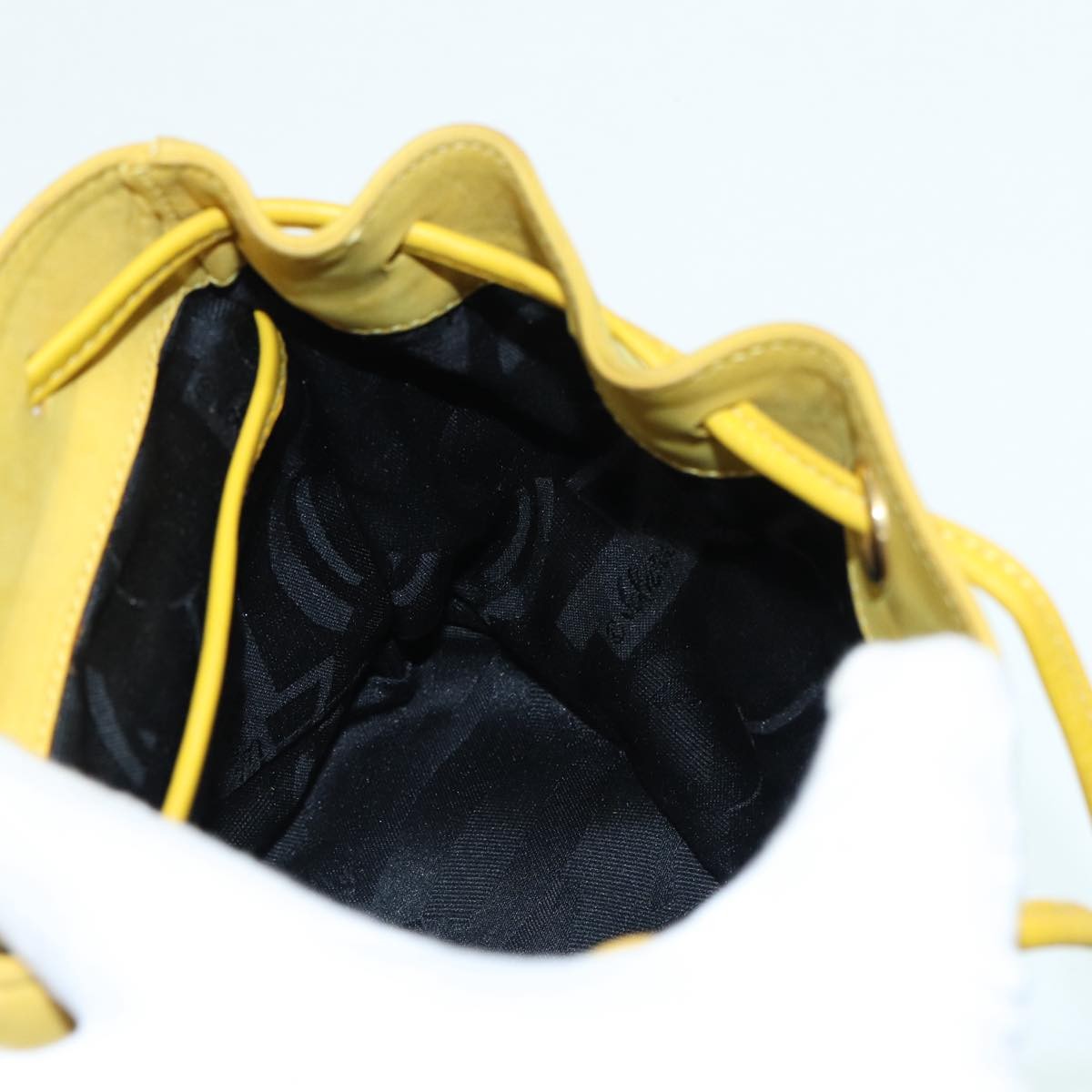 Salvatore Ferragamo Gancini Flap Drawstring Backpack Suede, YELLOW, SUEDE, Backpack