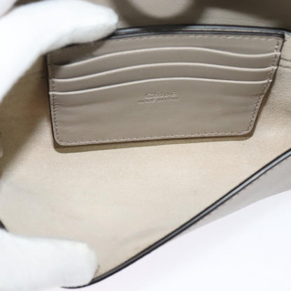 Chloe Faye Shoulder Bag Leather and Suede, Beige, Leather, Shoulder Bag