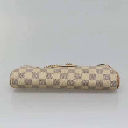 Louis Vuitton Eva Handbag Damier, WHITE, CANVAS, Shoulder bag