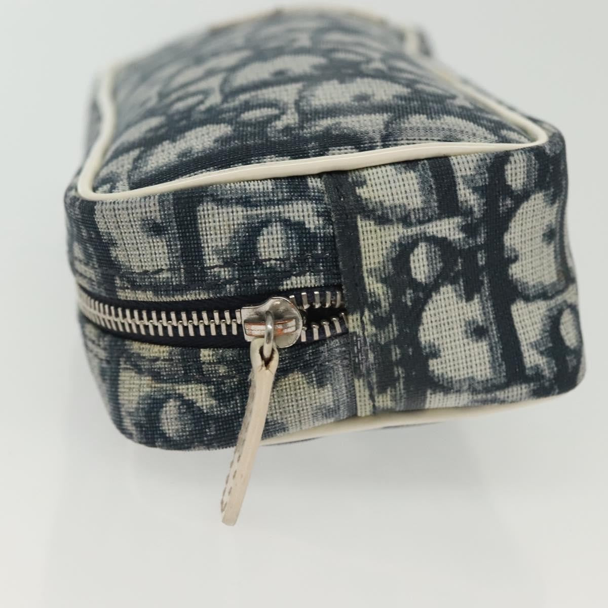 Christian Dior Vintage Trotter Pouch Diorissimo Canvas, NAVY, CANVAS, Clutche & pouche
