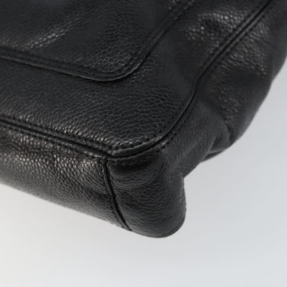 Chanel Vintage Logo Tote Caviar, BLACK, LEATHER, Tote bag