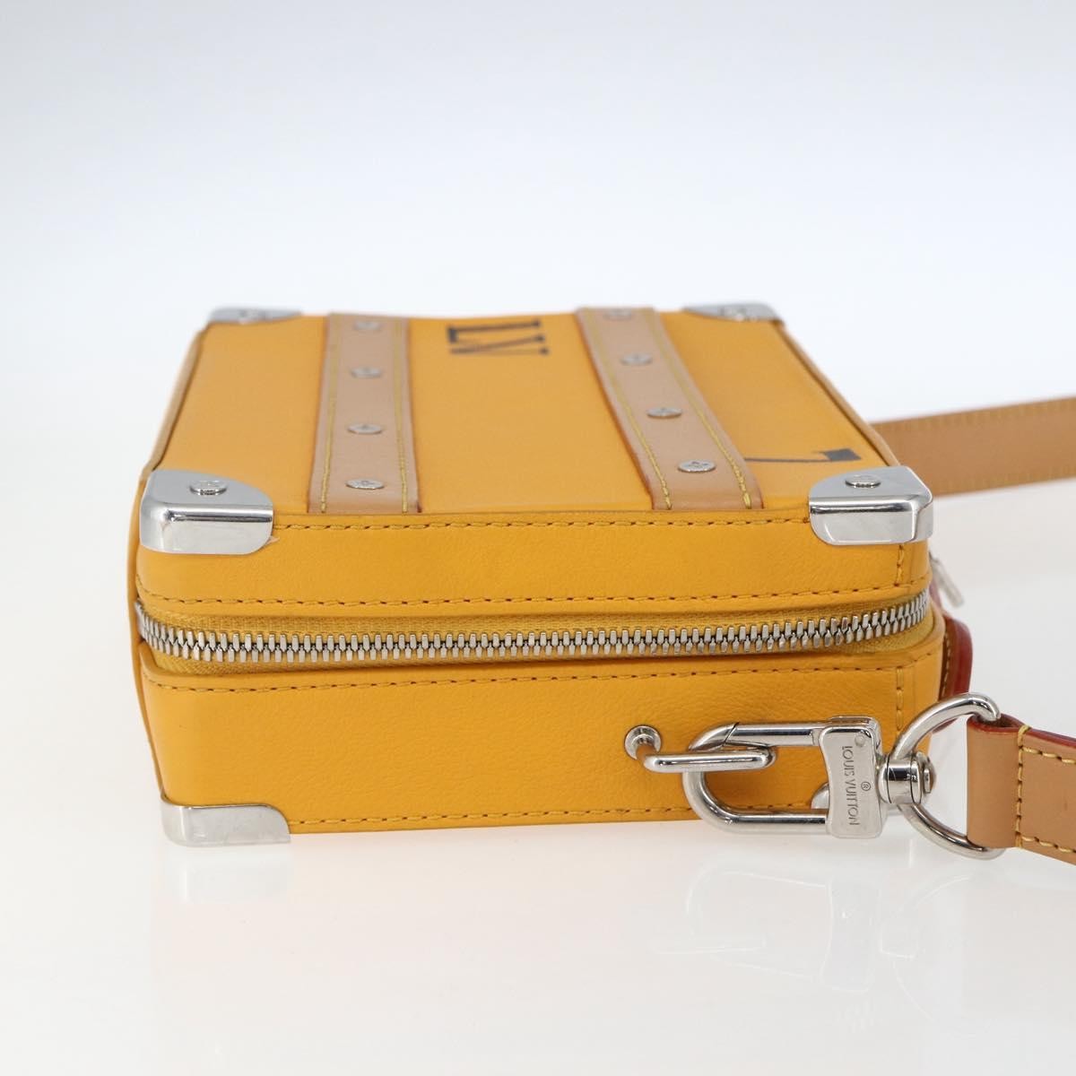 Louis Vuitton Handle Soft Trunk Bag Monogram Taurillon Leather, Yellow, Leather, Clutch