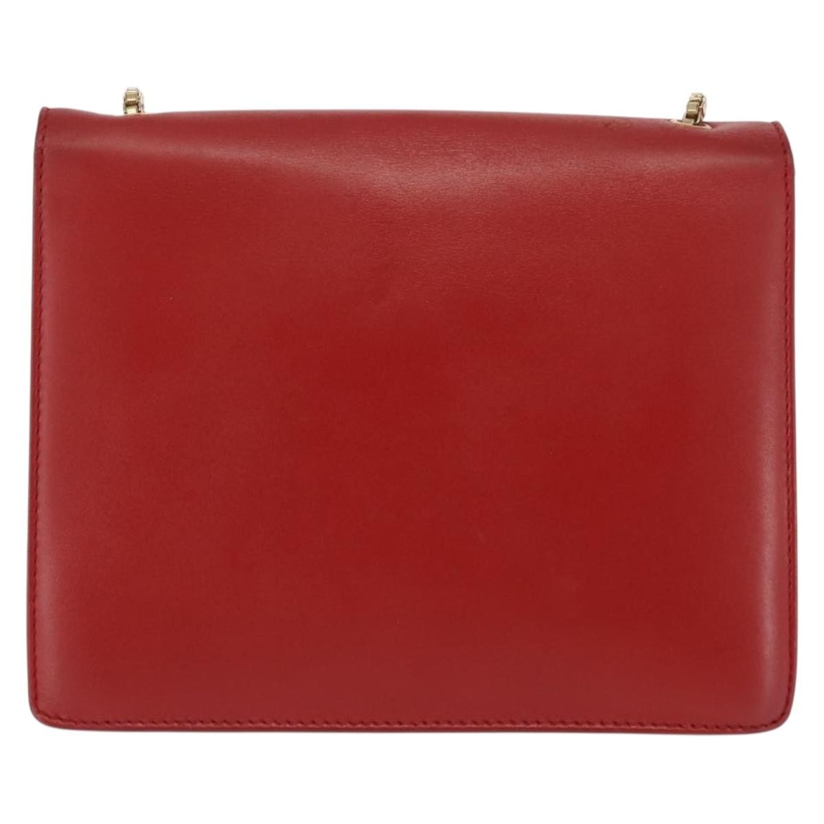 Salvatore Ferragamo Thalia Shoulder Bag Leather, RED, LEATHER, Shoulder bag