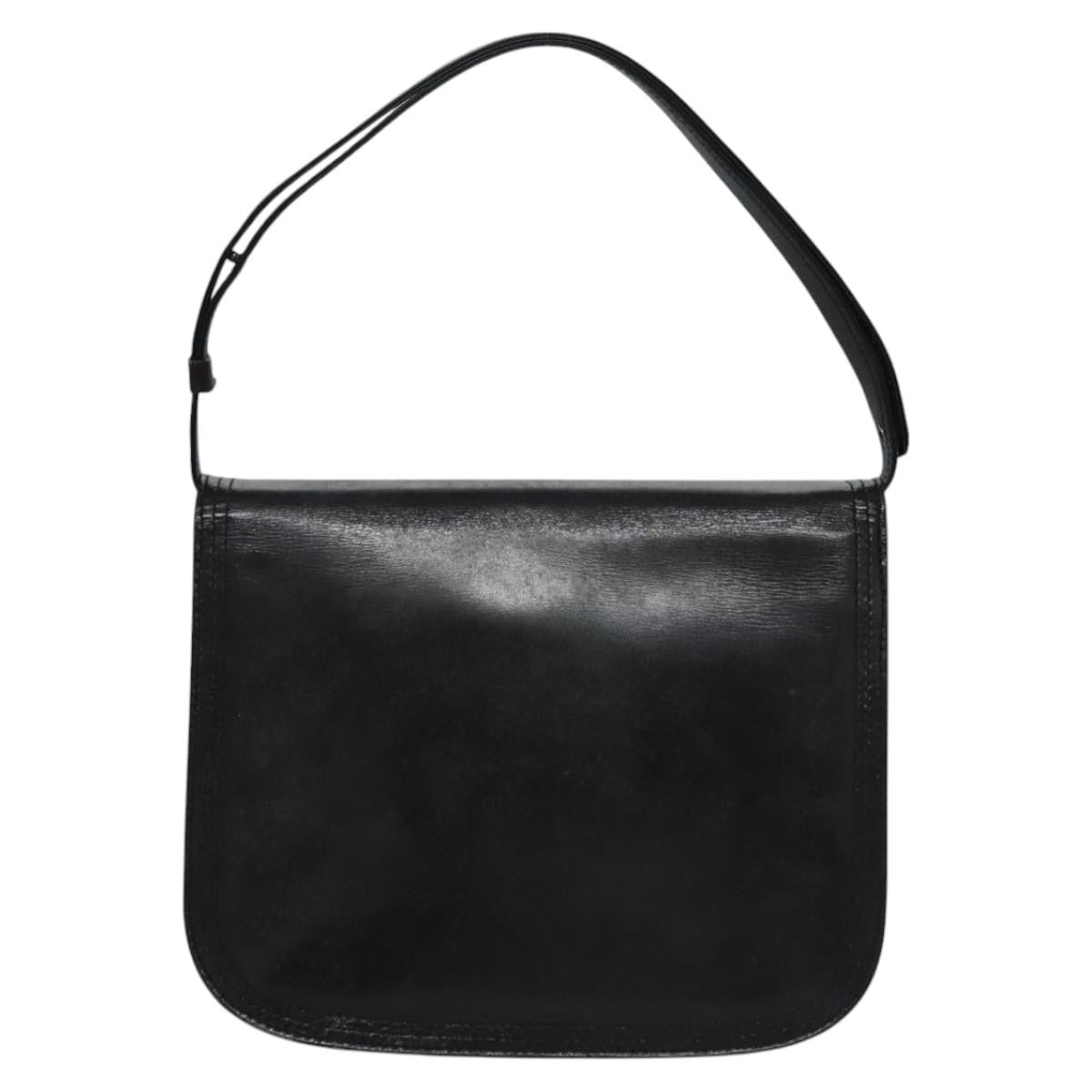 Saint Laurent Vintage Shoulder Bag Leather, BLACK, LEATHER, Shoulder bag