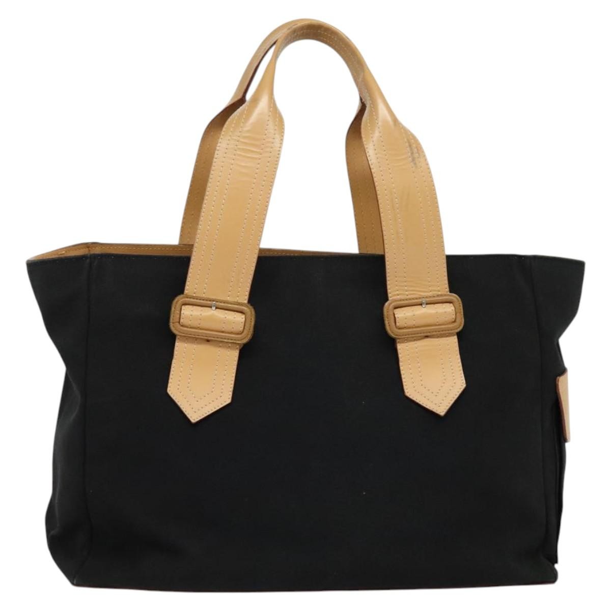 Burberry Vintage Tote Canvas, BLACK, CANVAS, Tote bag
