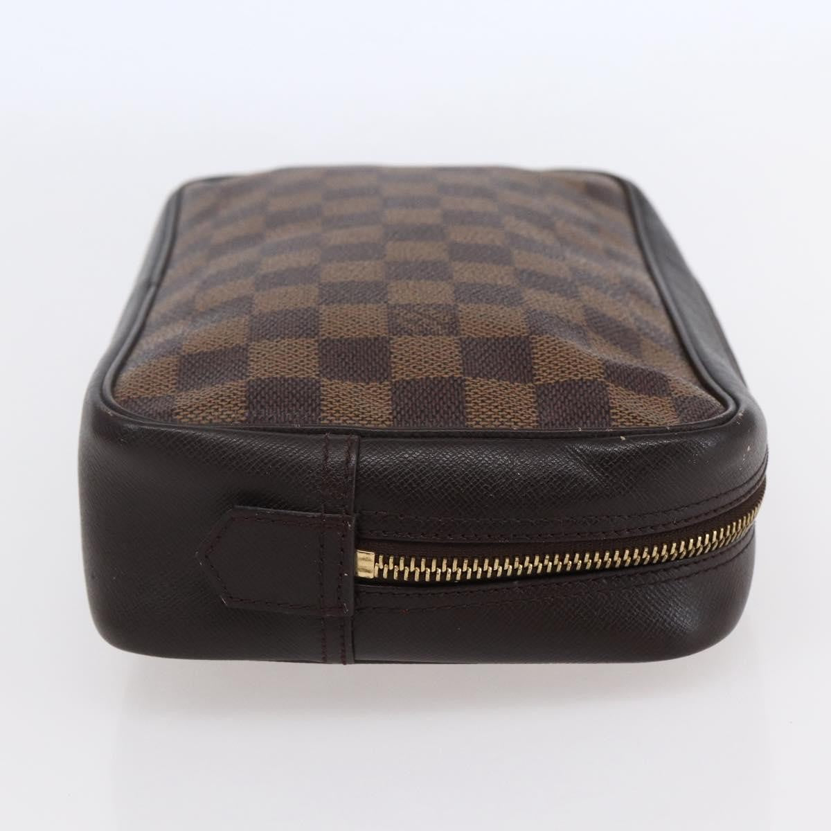 Louis Vuitton Trousse Toilette Damier Canvas, BROWN, CANVAS, Clutche & pouche