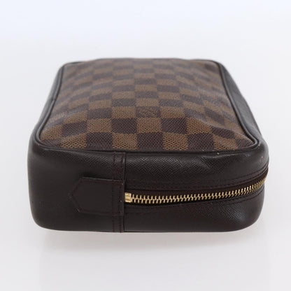 Louis Vuitton Trousse Toilette Damier Canvas, BROWN, CANVAS, Clutche & pouche