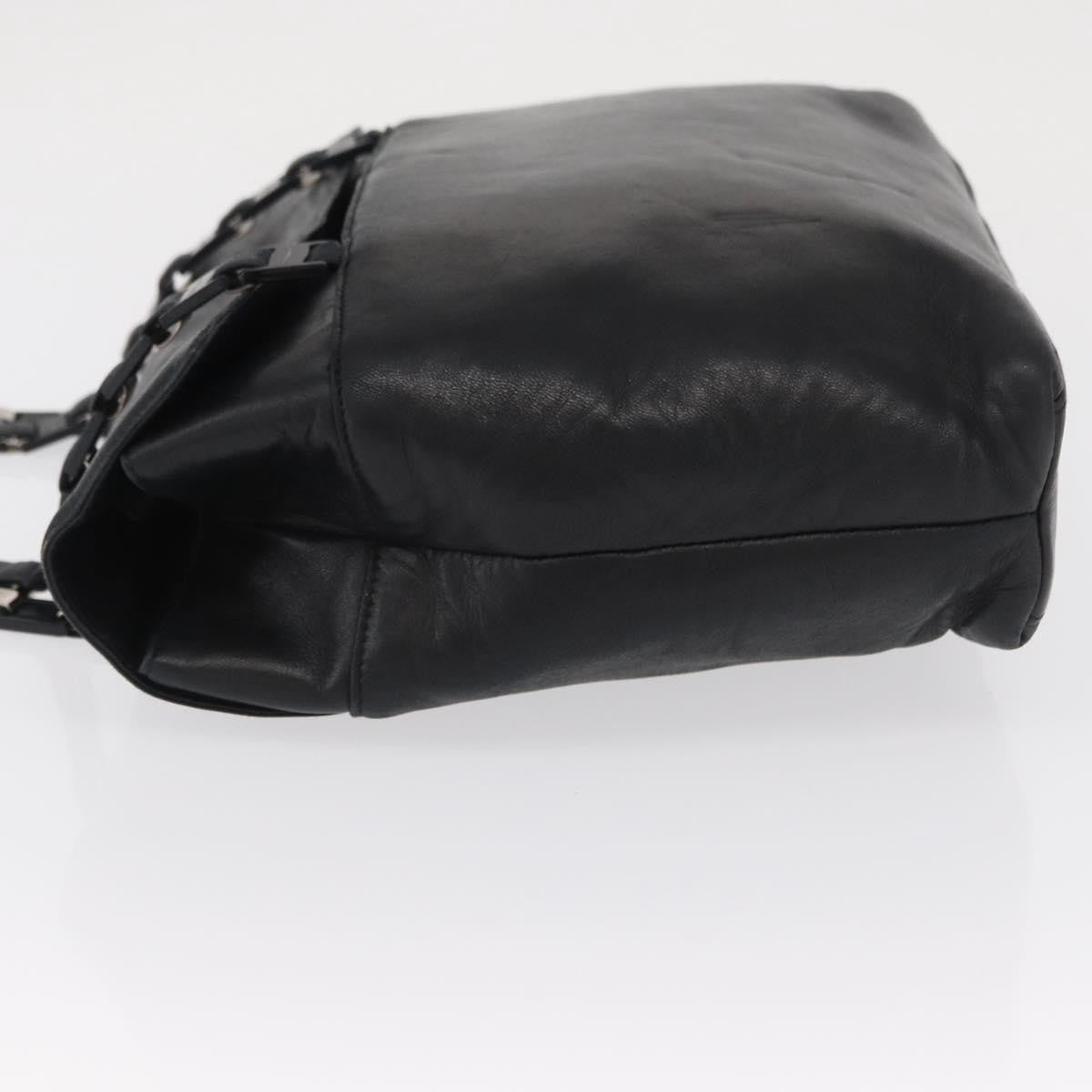 Salvatore Ferragamo Vintage Shoulder Bag Leather, BLACK, LEATHER, Shoulder bag
