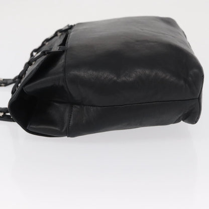 Salvatore Ferragamo Vintage Shoulder Bag Leather, BLACK, LEATHER, Shoulder bag