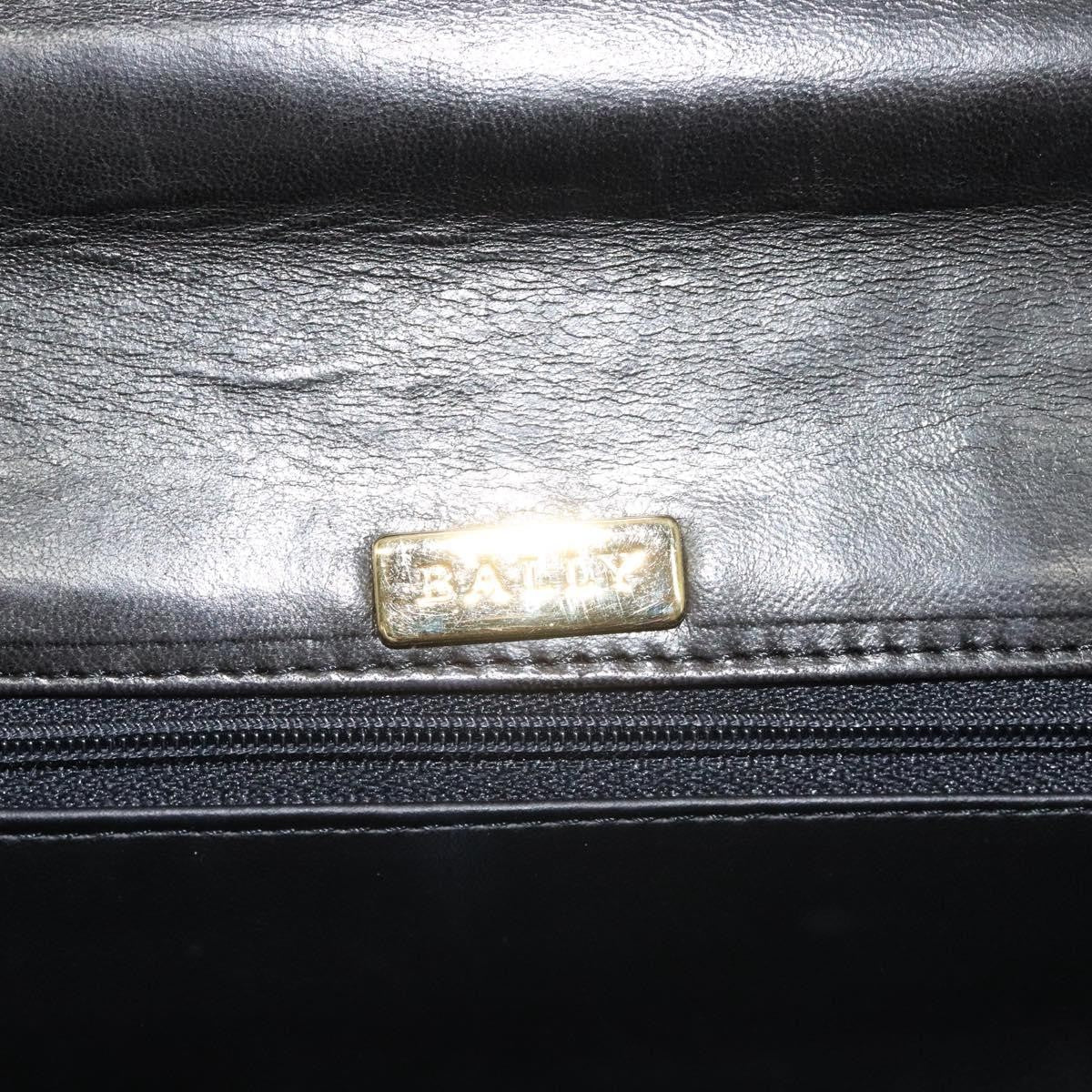 Bally Vintage Handbag Quilted Leather, BLACK, LEATHER, Handbag