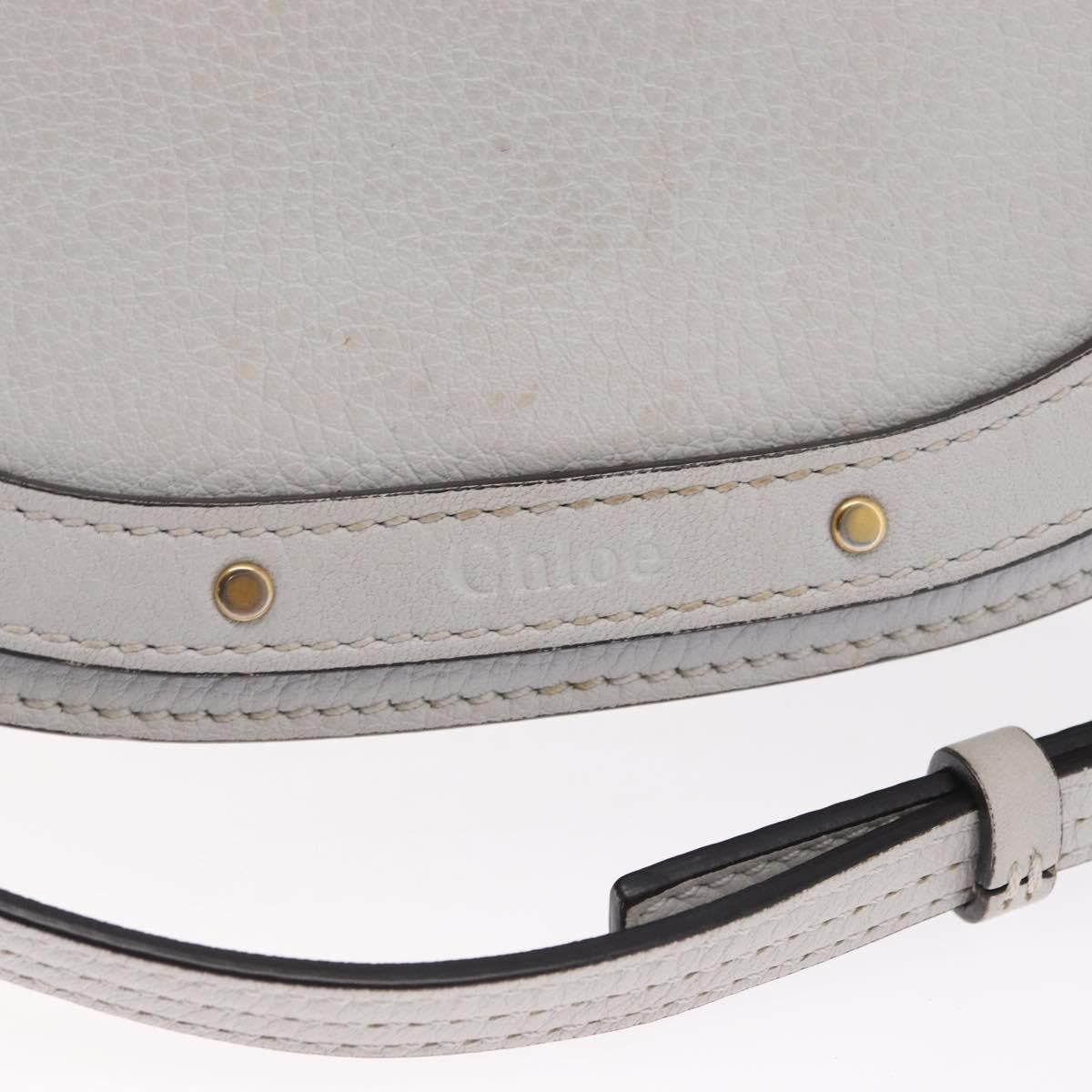 Chloe Nile Crossbody Bag Leather, WHITE, LEATHER, Shoulder bag