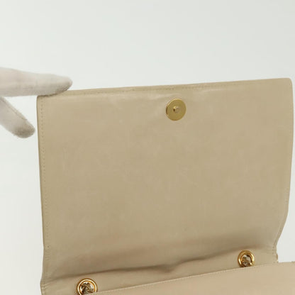 Chanel Vintage CC Full Flap Bag Quilted Lambskin, BEIGE, LEATHER, Shoulder bag