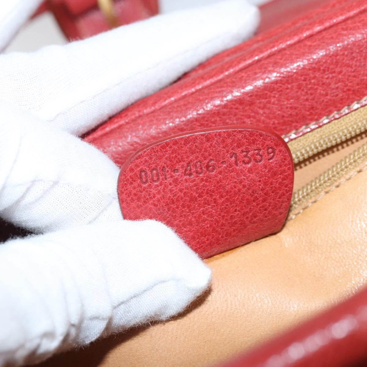Gucci Vintage Shoulder Bag Leather, RED, LEATHER, Shoulder bag