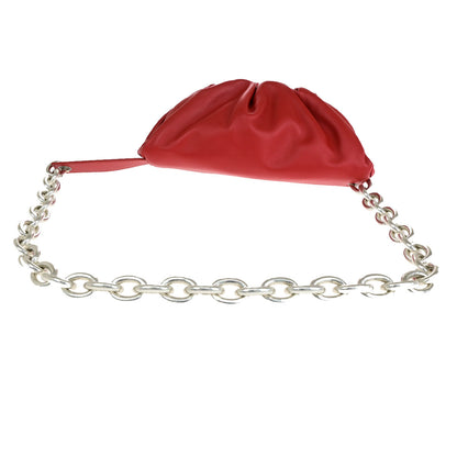 Bottega Veneta The Chain Pouch Leather, RED, LEATHER, Clutche & pouche