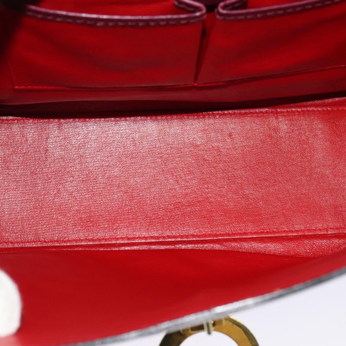 Celine Circle Logo Handbag Leather, PURPLE, LEATHER, Handbag