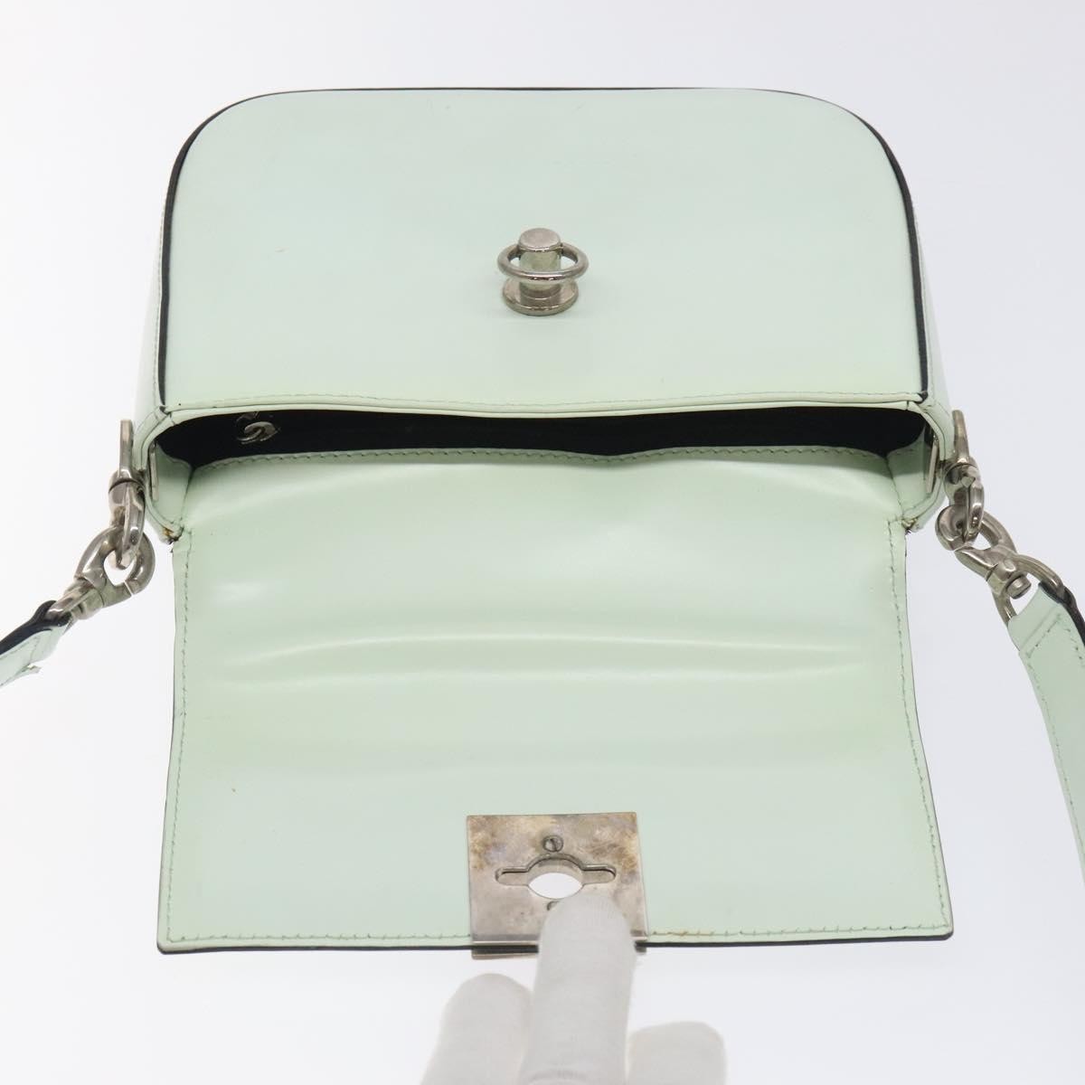 Celine Flap Shoulder Bag Leather, SILVER, LEATHER, Shoulder bag