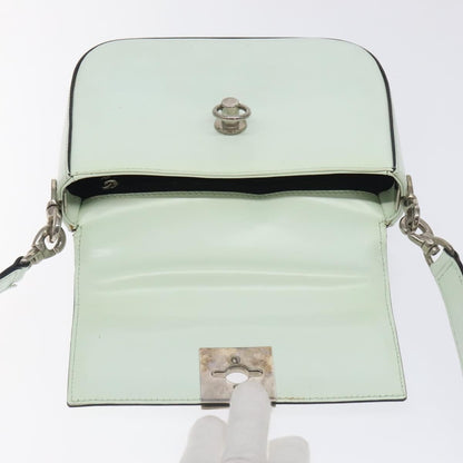 Celine Flap Shoulder Bag Leather, SILVER, LEATHER, Shoulder bag