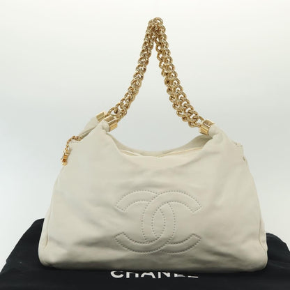 Chanel Rodeo Drive Zip Hobo Lambskin, WHITE, LEATHER, Handbag