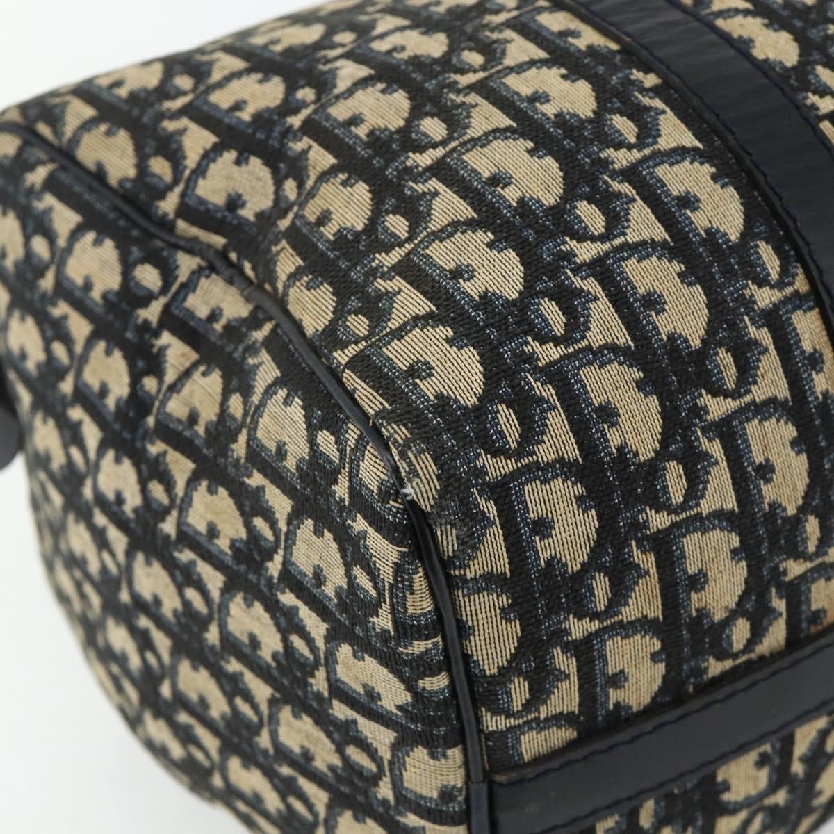 Christian Dior Vintage Trotter Boston Bag Diorissimo Canvas, Navy, Canvas, Handbag