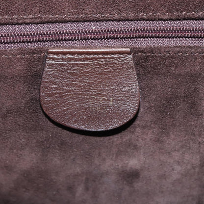 Gucci Vintage Handbag Leather, BROWN, LEATHER, Handbag