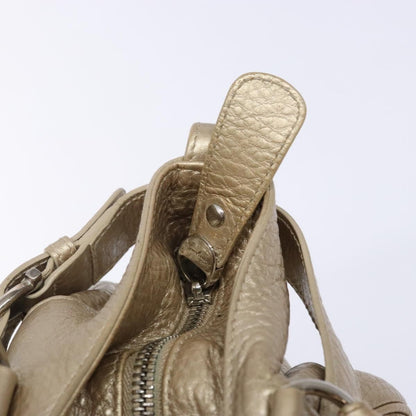 Salvatore Ferragamo Marisa Satchel Leather, GOLD, LEATHER, Handbag