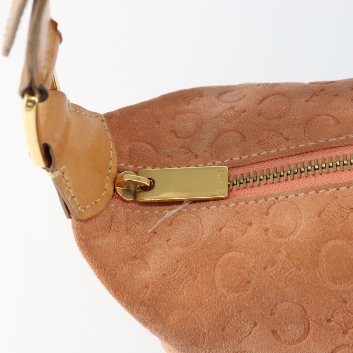 Celine C Macadam Shoulder bag Suede, ORANGE, SUEDE, Shoulder bag
