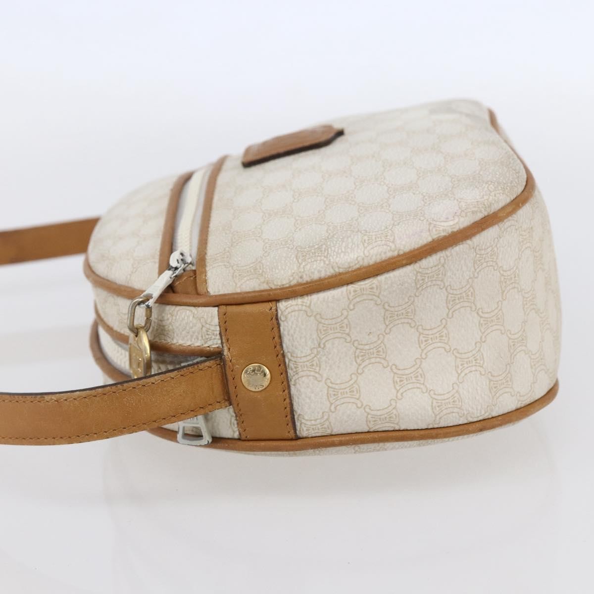 Celine Macadam Shoulder Bag PVC Leather, WHITE, PVC, Shoulder bag