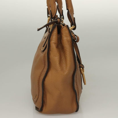 Chloe Paddington Lock Handbag Leather, BROWN, LEATHER, Handbag