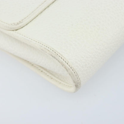 Christian Dior Vintage CD Logo Shoulder Bag Leather, WHITE, LEATHER, Shoulder bag