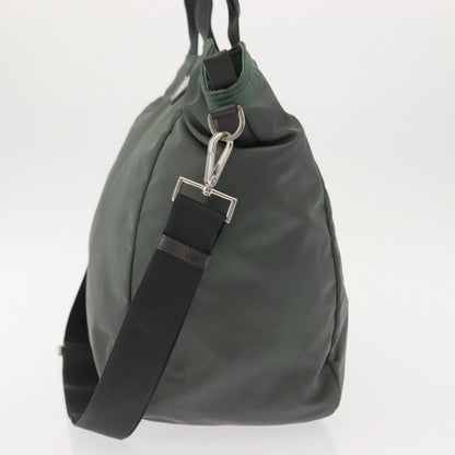 Prada Vela Convertible Tote Tessuto, Khaki, Nylon, Tote Bag
