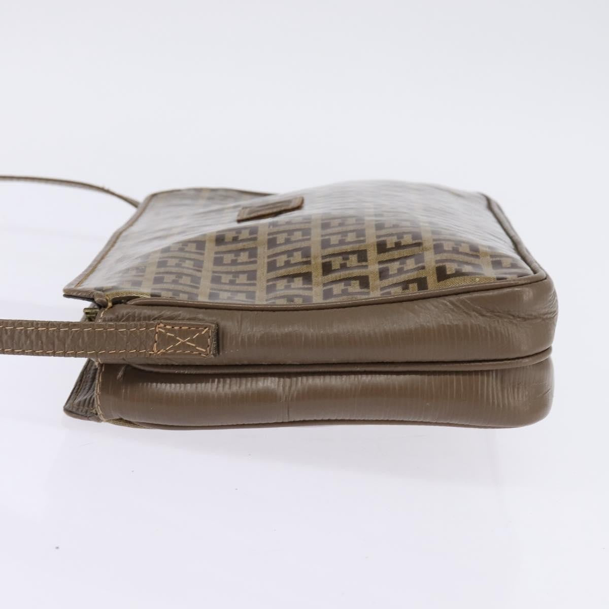 Fendi Vintage Zip Crossbody Bag Zucchino Canvas, BEIGE, CANVAS, Shoulder bag