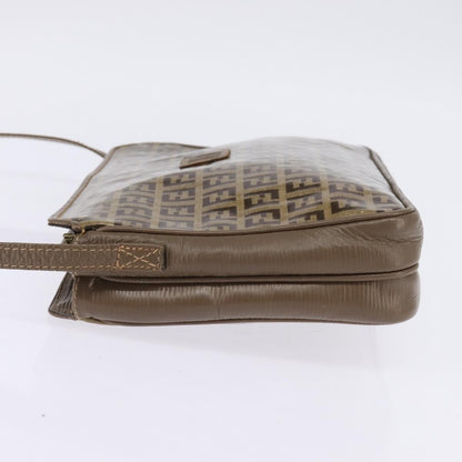 Fendi Vintage Zip Crossbody Bag Zucchino Canvas, BEIGE, CANVAS, Shoulder bag