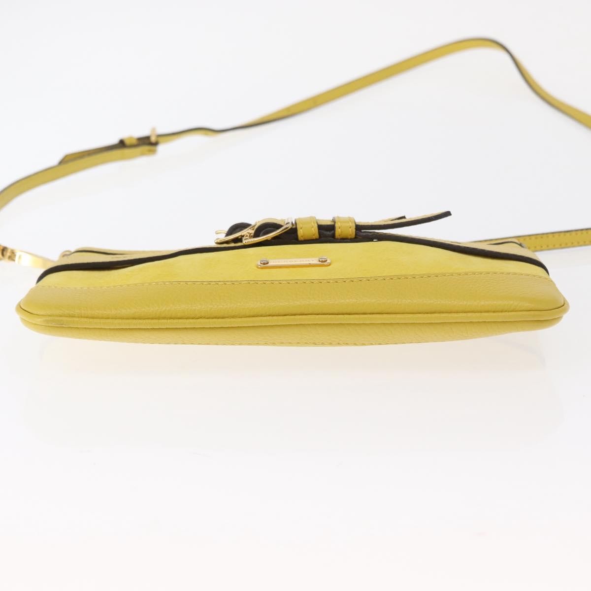 Burberry Vintage Shoulder Bag Leather, YELLOW, LEATHER, Shoulder bag