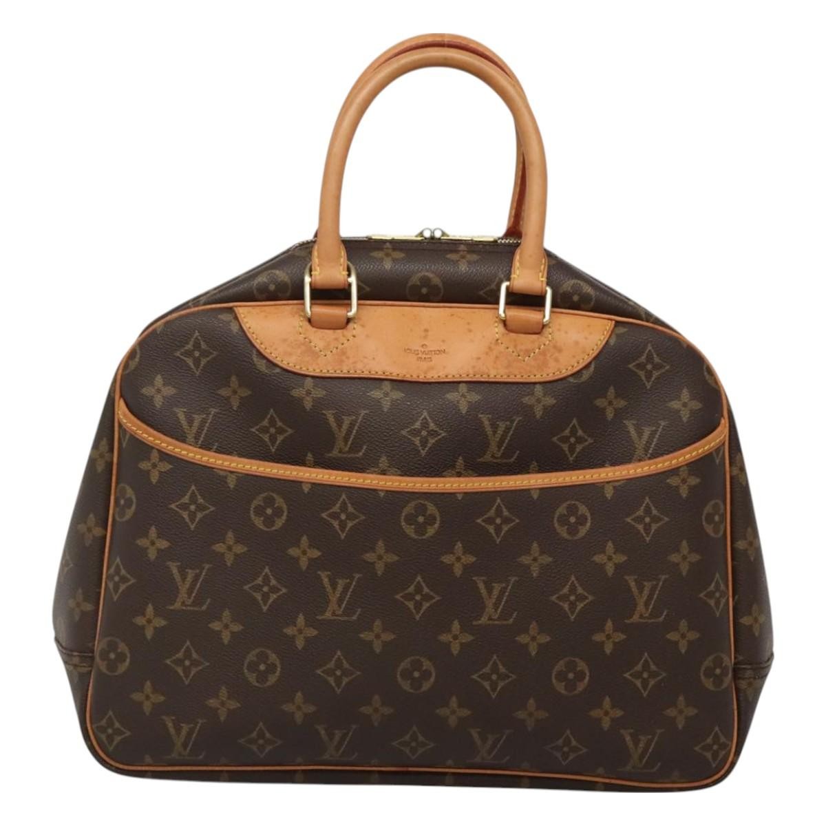 Louis Vuitton Deauville Handbag Monogram Canvas, BROWN, CANVAS, Handbag