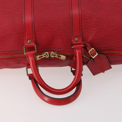 Louis Vuitton Keepall Bag Epi Leather, Red, Leather, Travel Bag