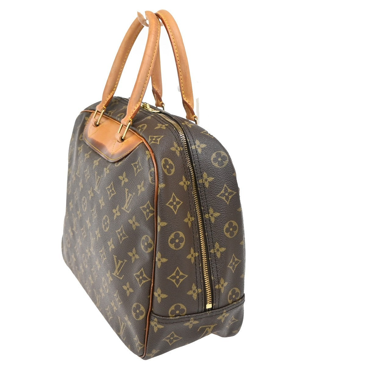 Louis Vuitton Deauville Handbag Monogram Canvas, BROWN, CANVAS, Handbag