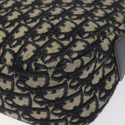 Christian Dior Vintage Trotter Shoulder Bag Canvas, NAVY, CANVAS, Shoulder bag