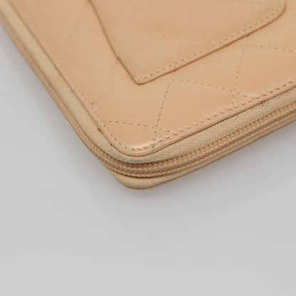 Chanel Cambon Zip Around Organizer Wallet Quilted Lambskin, ORANGE, LEATHER, Wallets