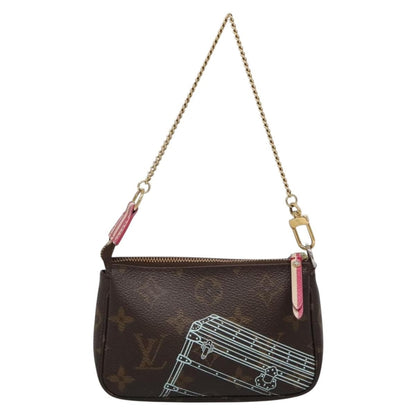 Louis Vuitton Pochette Accessoires Limited Edition Christmas Animation Monogram Canvas, BROWN, CANVAS, Clutche & pouche